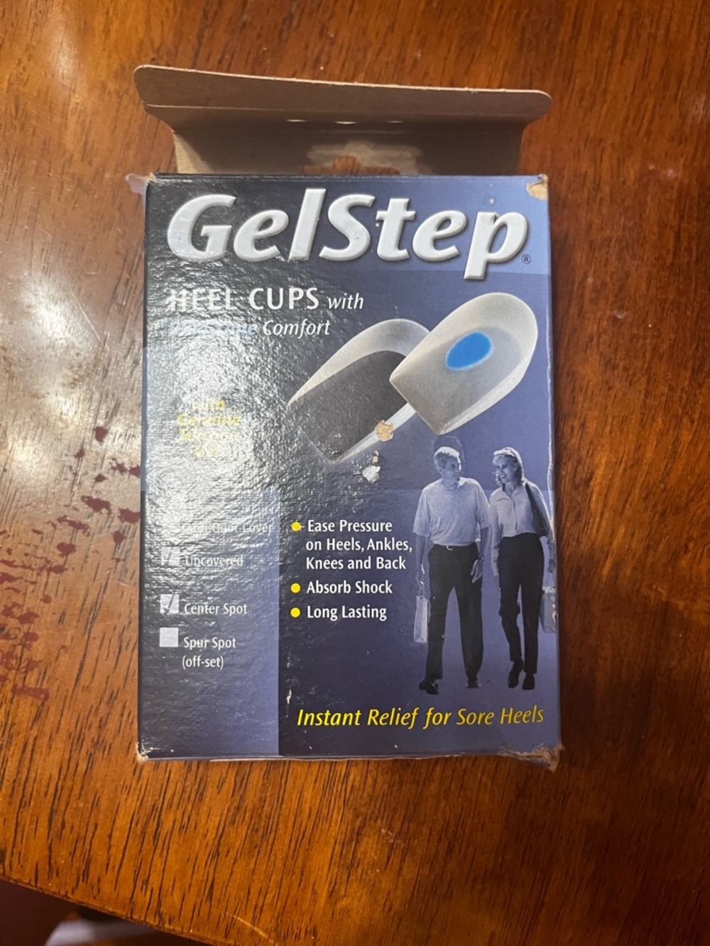 Gel Heel Cups - Blue/Gray Comfort Inserts